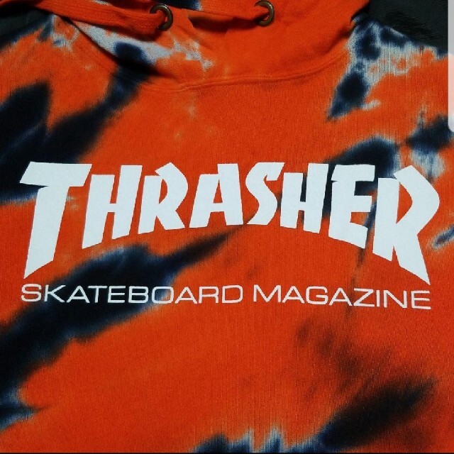 スラッシャー THRASHER ロゴ パーカー タイダイ染め ゆるダボ