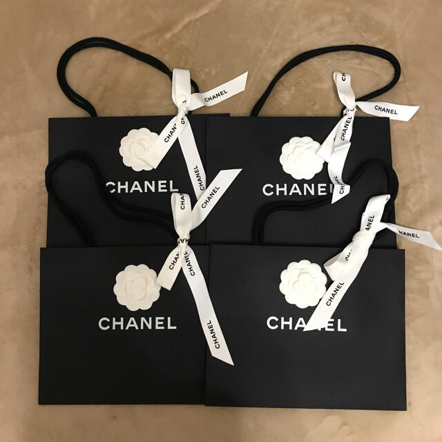 CHANEL❤️カメリアとおリボン付き❤️ブティックショッパー❤️4枚セット