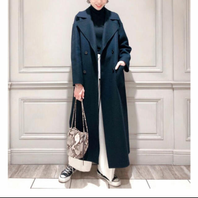 恵みの時 アンスクリア 21AW VERY掲載 ロングスリットウールコート