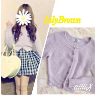 リリーブラウン(Lily Brown)のLilyBrown♡アンゴラニットカーディガン(カーディガン)