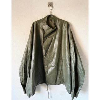vintage 50s 60s PVC ラバー 防水 スタンドカラージャケット(ミリタリージャケット)