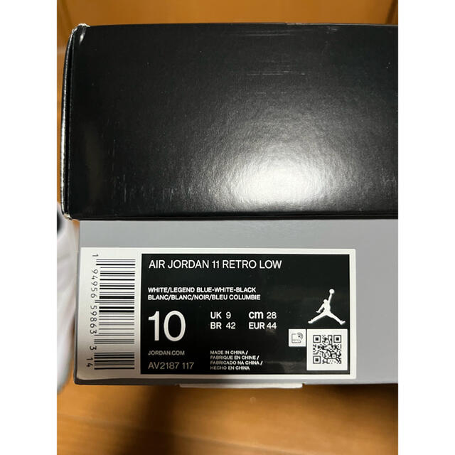 NIKE(ナイキ)の新品 ジョーダン11ロー JORDAN11low レジェンドブルー 28cm メンズの靴/シューズ(スニーカー)の商品写真