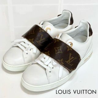 ルイヴィトン(LOUIS VUITTON)の3054 ヴィトン フロントロー モノグラム レザー スニーカー ホワイト(スニーカー)