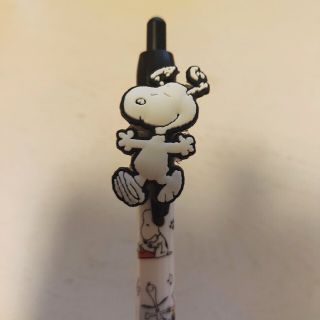 スヌーピー(SNOOPY)のスヌーピー ラバーマスコット付きカラーボールペン No.3黒ボールペン(ペン/マーカー)