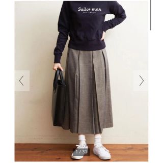 フィグロンドン(fig London)のFiglondon wool mood プリーツスカート(ロングスカート)