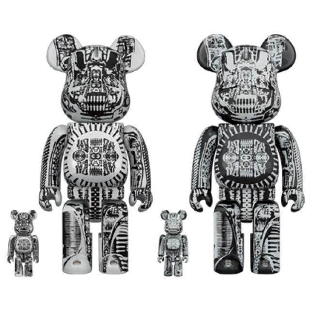 MEDICOM TOY(メディコムトイ)のBE@RBRICK H.R.GIGER 100％ & 400％ CHROME エンタメ/ホビーのフィギュア(その他)の商品写真