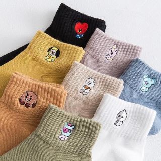 ボウダンショウネンダン(防弾少年団(BTS))の★BT21★靴下 ソックス 8足セット くすみカラー BTS 防弾少年団(ソックス)