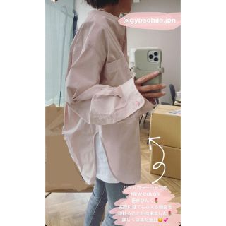 Gypsohila Band collar Blouse Pink ジプソフィア(シャツ/ブラウス(長袖/七分))