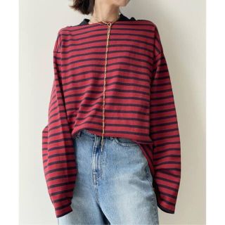 アパルトモンドゥーズィエムクラス(L'Appartement DEUXIEME CLASSE)のアパルトモン 【グッドグリーフ】Border Overdye Tops(カットソー(長袖/七分))