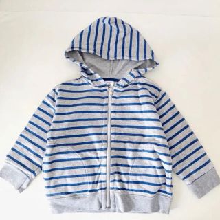 プチバトー(PETIT BATEAU)のプチバトー☆マリンテイストのボーダーパーカー☆2ans86cm(トレーナー)