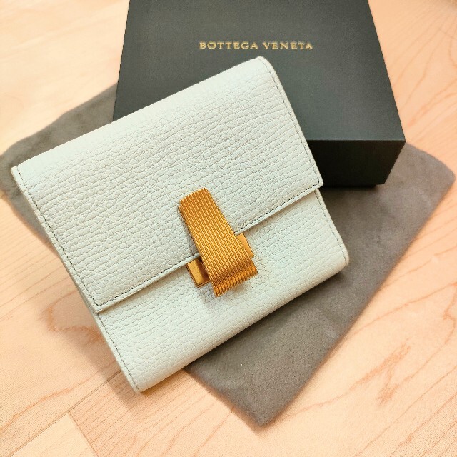 美品 Bottega Veneta - ボッテガヴェネタ ミニウォレット パルメラート ホワイト白　二つ折り　三つ折り 財布