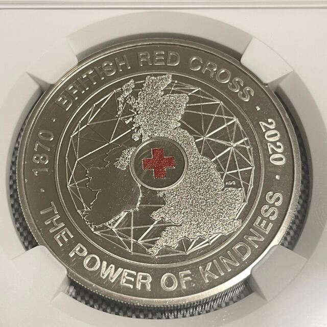 NGC MS 69 DPL 2020 イギリス 英国赤十字社150周年5£ エンタメ/ホビーの美術品/アンティーク(貨幣)の商品写真