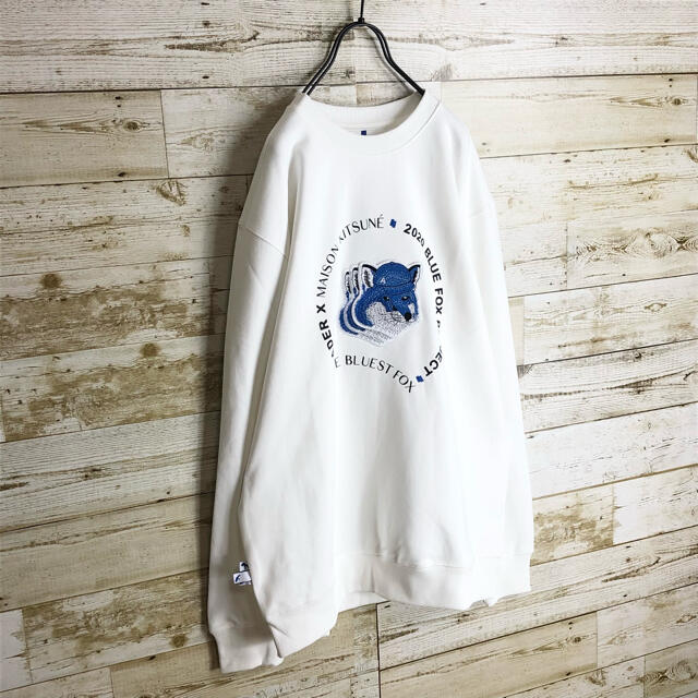 ADERERROR ×MAISON KITSUNE blue foxスウェット