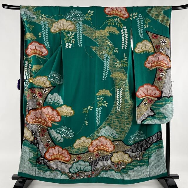 振袖 美品 名品 身丈161cm 裄丈68.5cm 正絹 - 着物