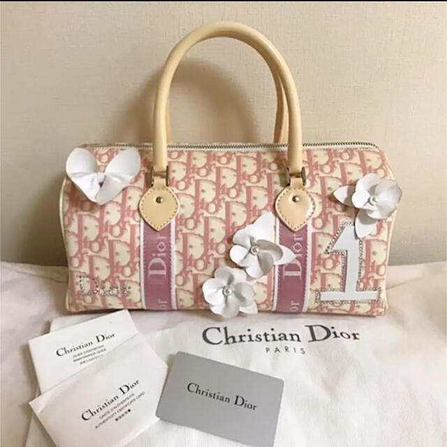 Christian Dior - 激レア♡クリスチャンディオール　トロッター　刺繍　バッグ　ボストンバッグ