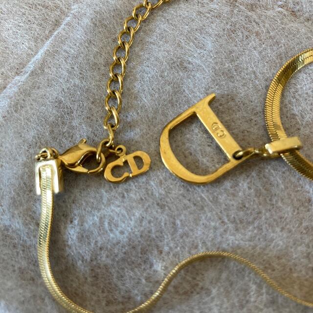 【極美品】Dior　ディオール　スネークチェーン　ネックレス　ゴールド　CDロゴ
