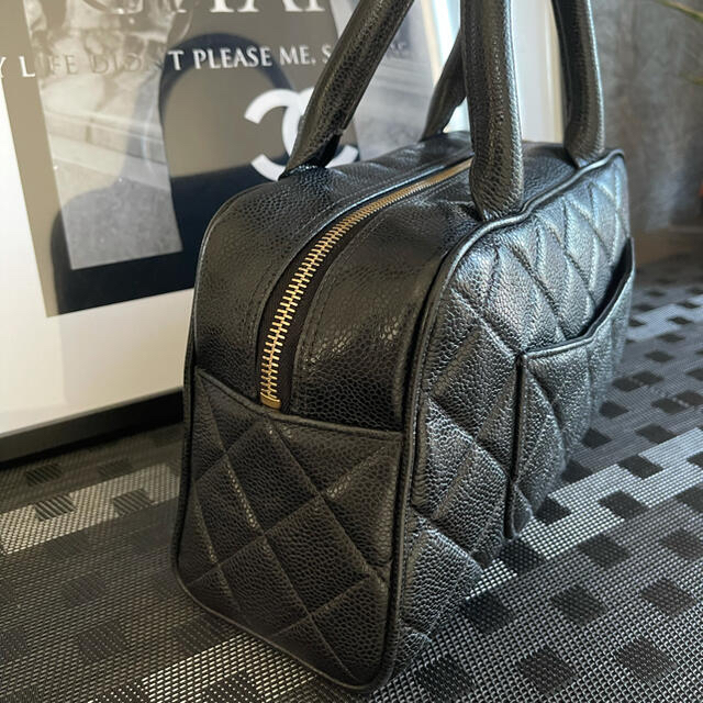 お値下げ良品❤ シャネル ココマークミニボストンバッグ キャビアスキン-