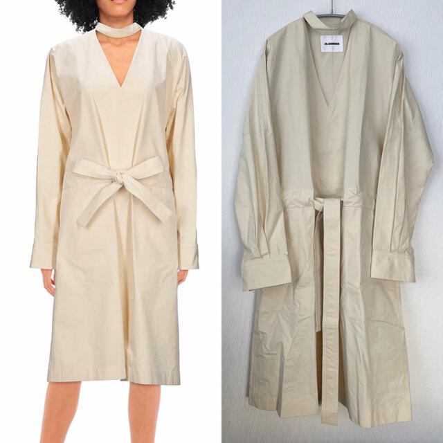 新品】JILSANDER ロングワンピース シャツワンピース 新品】JILSANDER ロングワンピース シャツワンピース