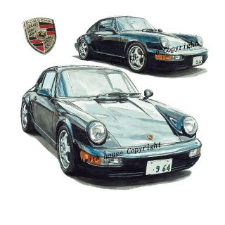 GC-736ポルシェ914/GT3限定版画 直筆サイン額装●作家 平右ヱ門