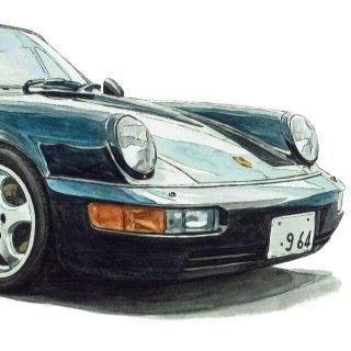 NC-964日産プリメーラ限定版画サイン額装作家平右ヱ門