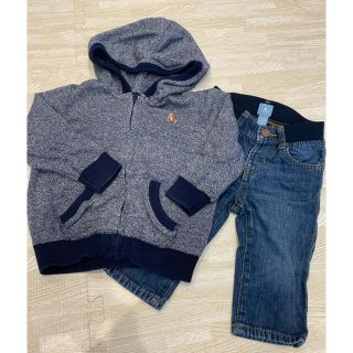 ギャップキッズ(GAP Kids)のgap パーカー80 デニムセット70(トレーナー)