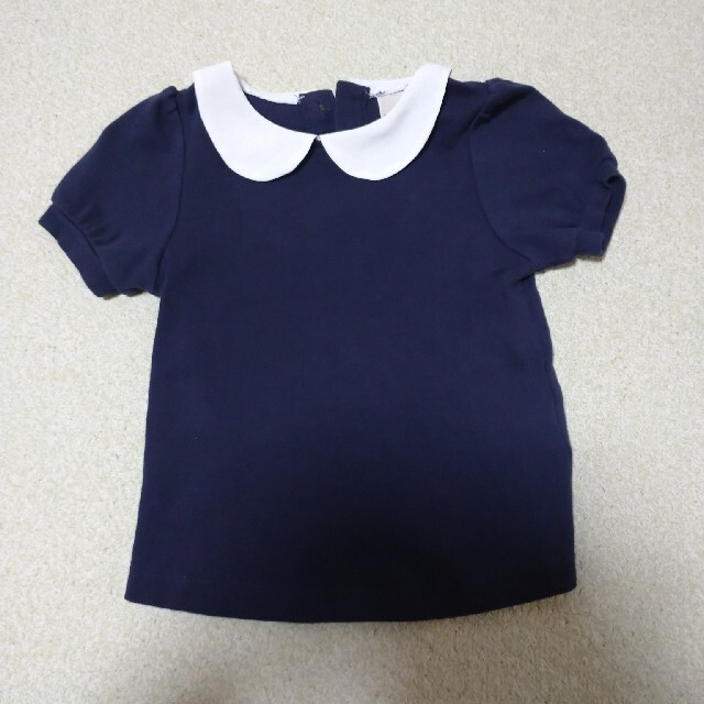 petit main(プティマイン)のpetit main 半袖 サイズ110 紺色 キッズ/ベビー/マタニティのキッズ服女の子用(90cm~)(Tシャツ/カットソー)の商品写真