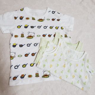 ユニクロ(UNIQLO)のしろくまちゃん半袖&コットンメッシュインナー90セット(Tシャツ/カットソー)