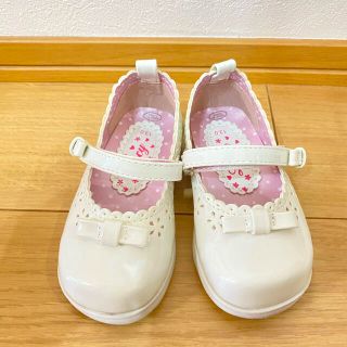 マザウェイズ(motherways)の結婚式　女の子　七五三　マザウェイズ　白　フォーマル　シューズ　13cm(フォーマルシューズ)