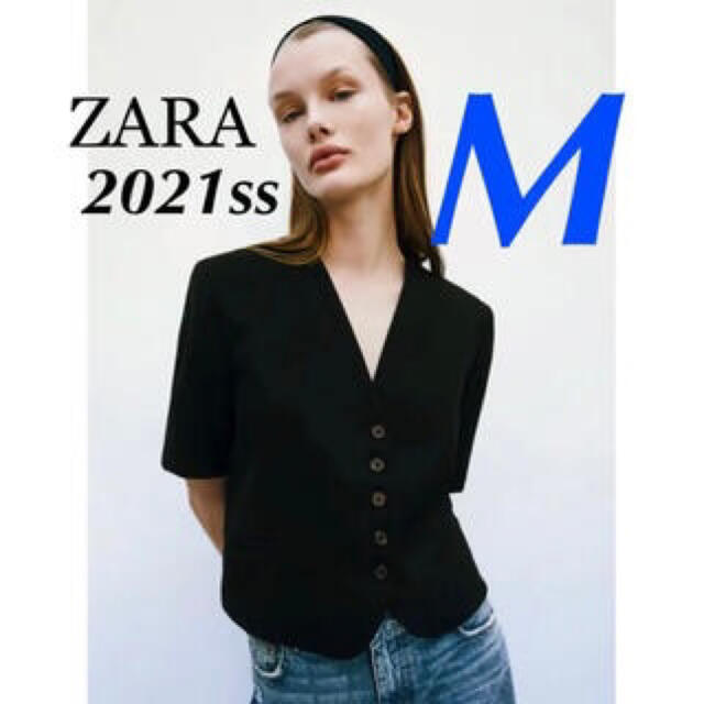 ZARA クロップド ノーカラーブレザー