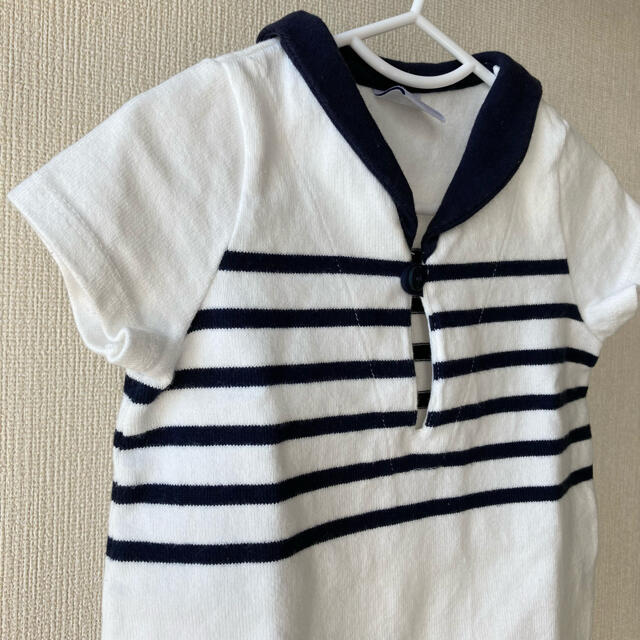 PETIT BATEAU(プチバトー)の【プチバトー】6m　カバーオール・ロンパース 2枚セット キッズ/ベビー/マタニティのベビー服(~85cm)(ロンパース)の商品写真