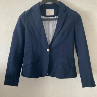 ザラキッズ(ZARA KIDS)の【美品】ZARA Girls ジャケット　ネイビー　13/14 164(ジャケット/上着)