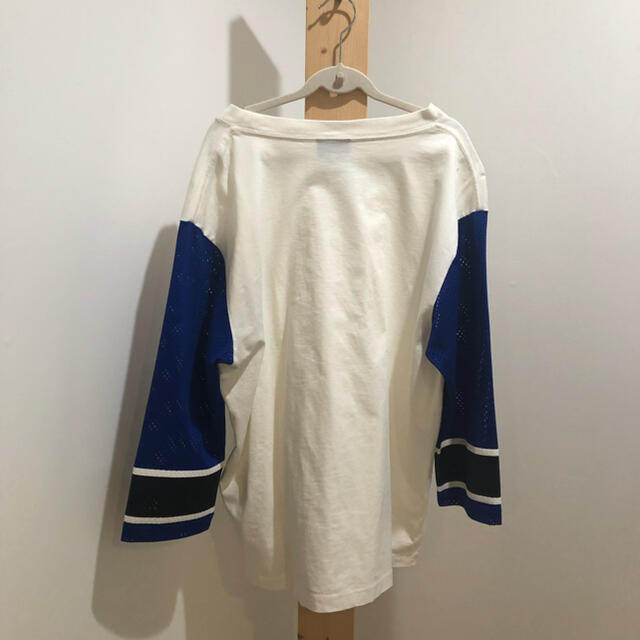 PHENOMENON(フェノメノン)のPHENOMENON / HOCKEYSLEEVE BIG TEE WHITE メンズのトップス(Tシャツ/カットソー(七分/長袖))の商品写真