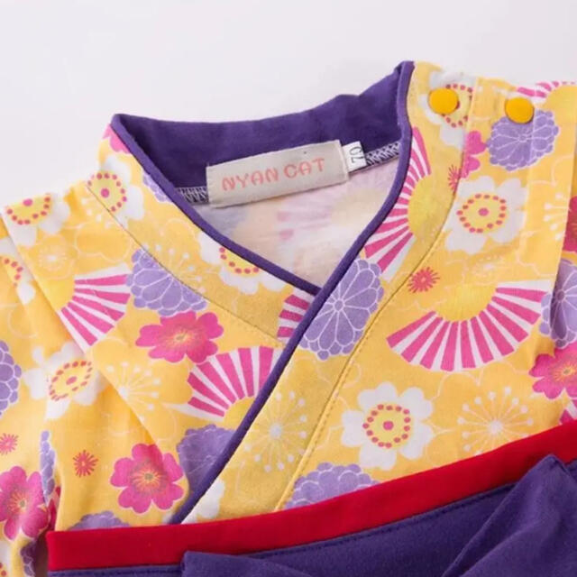 袴ロンパース 女の子 70 キッズ/ベビー/マタニティのベビー服(~85cm)(和服/着物)の商品写真