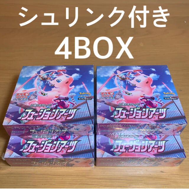 新品未開封 フュージョンアーツ 4BOX シュリンク付き ポケモンカード