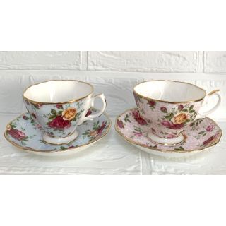 ロイヤルアルバート(ROYAL ALBERT)のロイヤルアルバート オールドカントリーローズ　カップ&ソーサー(グラス/カップ)