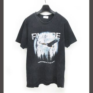 アザー(other)のRHUDE 19SS Paradise Tee Tシャツ イーグル 半袖 黒 L(Tシャツ/カットソー(七分/長袖))