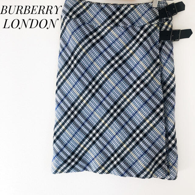 BURBERRY(バーバリー)のバーバリー スカート ノバチェック スカート ブルー スカート レディースのスカート(ひざ丈スカート)の商品写真