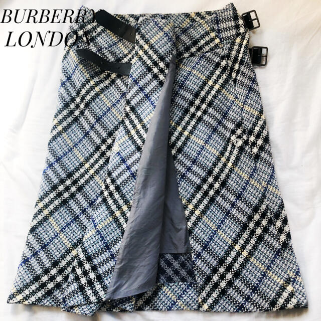 BURBERRY(バーバリー)のバーバリー スカート ノバチェック スカート ブルー スカート レディースのスカート(ひざ丈スカート)の商品写真