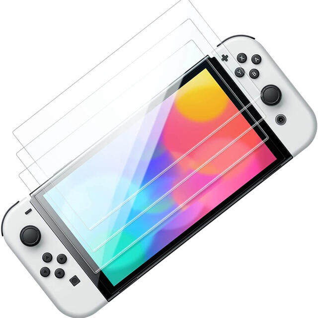 ３枚入り Switch 有機ELモデル 用 保護フィルム スマホ/家電/カメラのスマホアクセサリー(保護フィルム)の商品写真