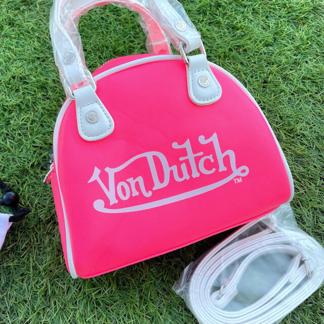 希少 激レア Vondutch ホットピンク ミニボストンバッグ 2wayバッグ