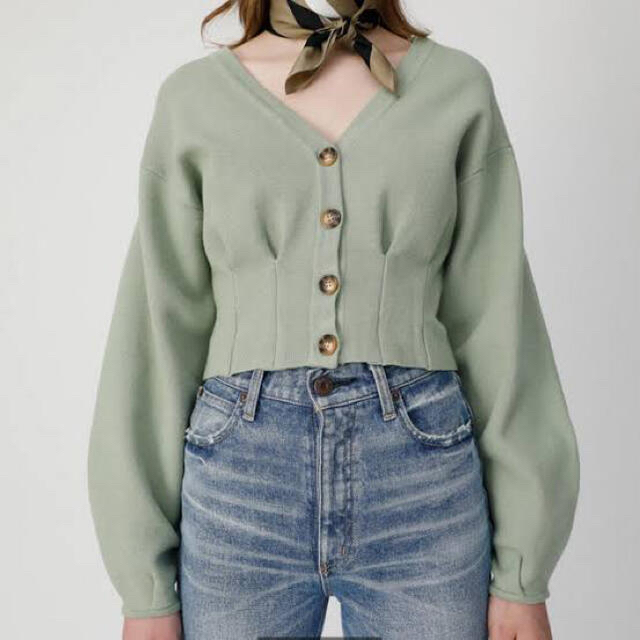 moussy(マウジー)のMOUSSY V NECK SHORT カーディガン レディースのトップス(カーディガン)の商品写真