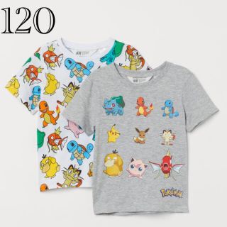 エイチアンドエム(H&M)の《新作》新品未開封　ポケモンTシャツ　2枚セット　120/130(Tシャツ/カットソー)