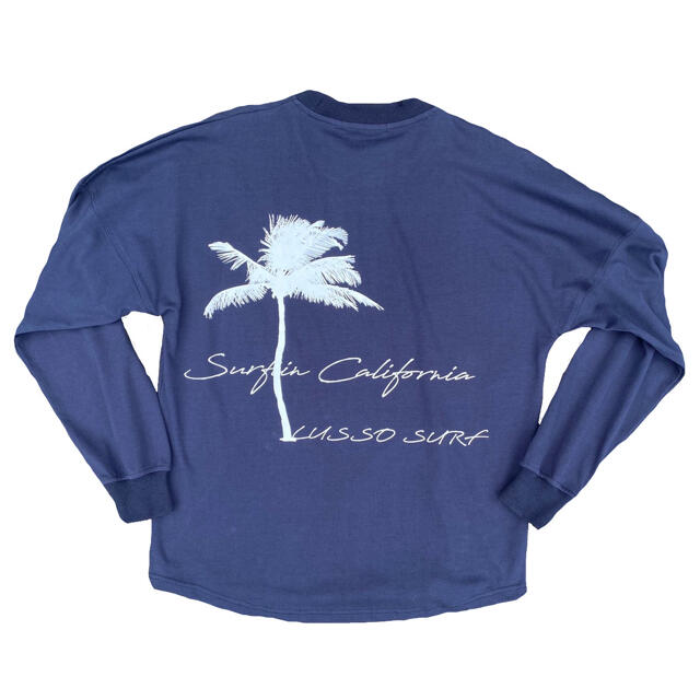 STANDARD CALIFORNIA(スタンダードカリフォルニア)の西海岸系　LUSSO SURF パームツリーロンT スウェット　ネイビー　S メンズのトップス(Tシャツ/カットソー(七分/長袖))の商品写真