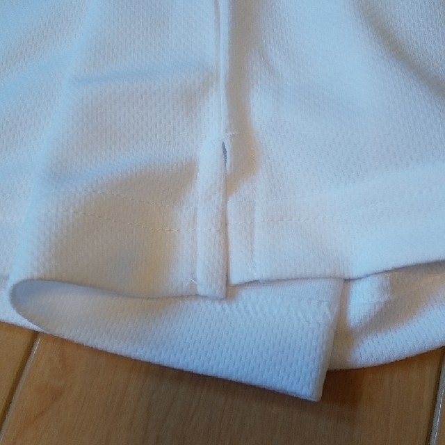 長袖ドライポロシャツ 白 LL メンズのトップス(ポロシャツ)の商品写真