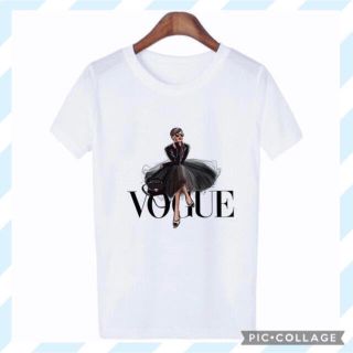 【新品】vogue Tシャツ Sサイズ ブラック＆ホワイト(Tシャツ(半袖/袖なし))