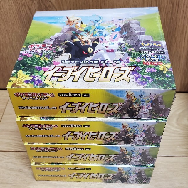 【新品未開封送料込】イーブイヒーローズ  4boxシュリンク付  ポケモンカード