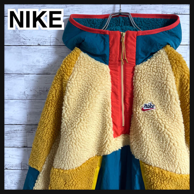 NIKE(ナイキ)の【即完売モデル】ナイキ☆ゆめまる着用モデル　刺繍ロゴハーフジップ　ボアフリース メンズのジャケット/アウター(ブルゾン)の商品写真