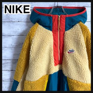 ナイキ(NIKE)の【即完売モデル】ナイキ☆ゆめまる着用モデル　刺繍ロゴハーフジップ　ボアフリース(ブルゾン)