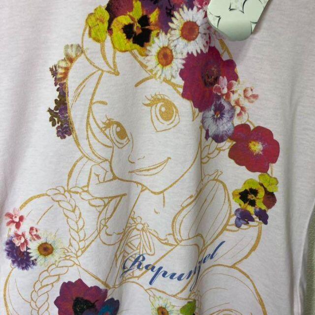 Disney(ディズニー)の☆未使用☆ Disney 塔の上のラプンツェル Tシャツ Mサイズ ペールピンク レディースのトップス(Tシャツ(半袖/袖なし))の商品写真