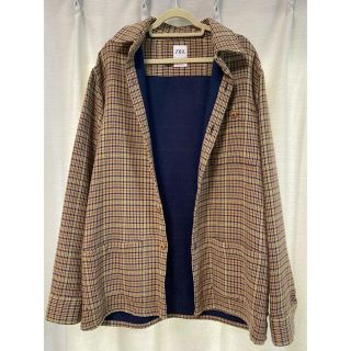 ザラ(ZARA)の新品　zara ジャケット　シャツ　ブラウン　ネイビー　チェック　春秋　(シャツ)